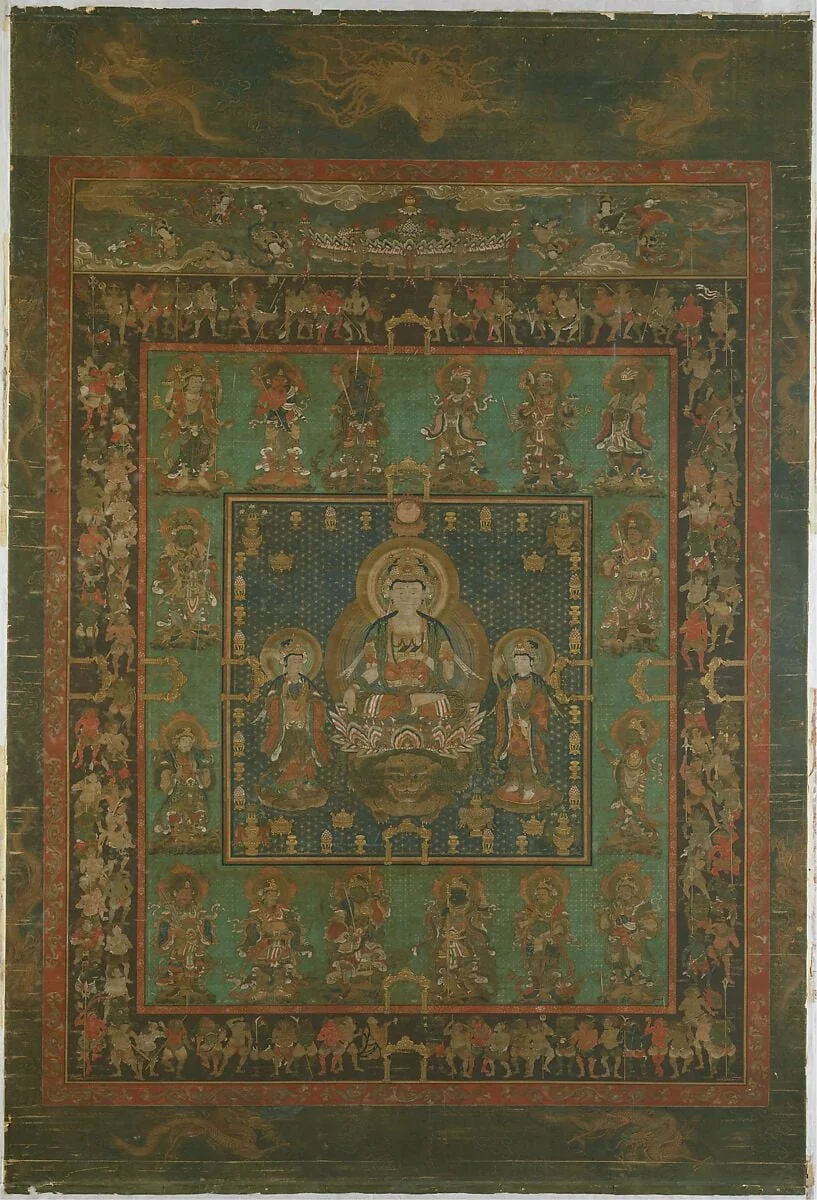 般若菩薩曼荼羅図|Mandala of the Bodhisattva Hannya (Prajnaparamita), detail