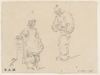 Two Chinese figures, by George Chinnery, 19