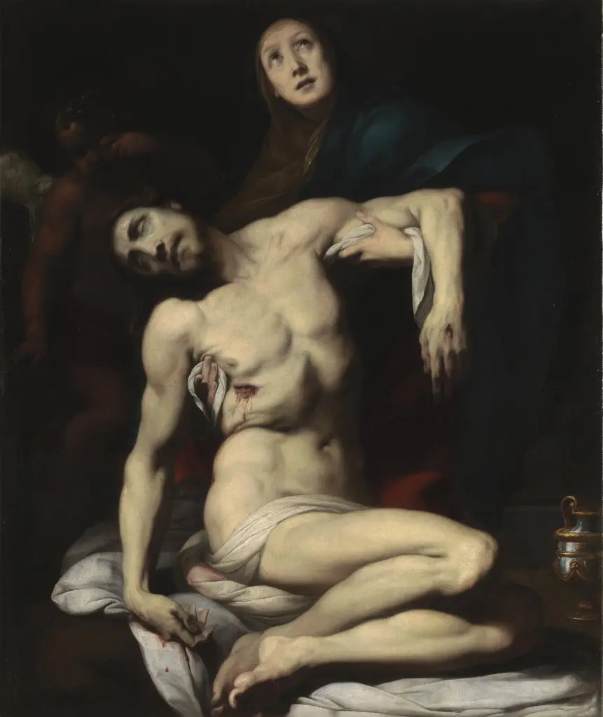 Pieta, by Daniele Crespi, oil, 1626
