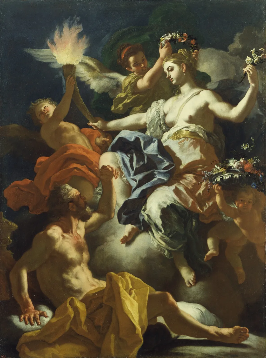 Aurora Taking Leave of Tithonus, by Francesco Solimena, oil, 1704