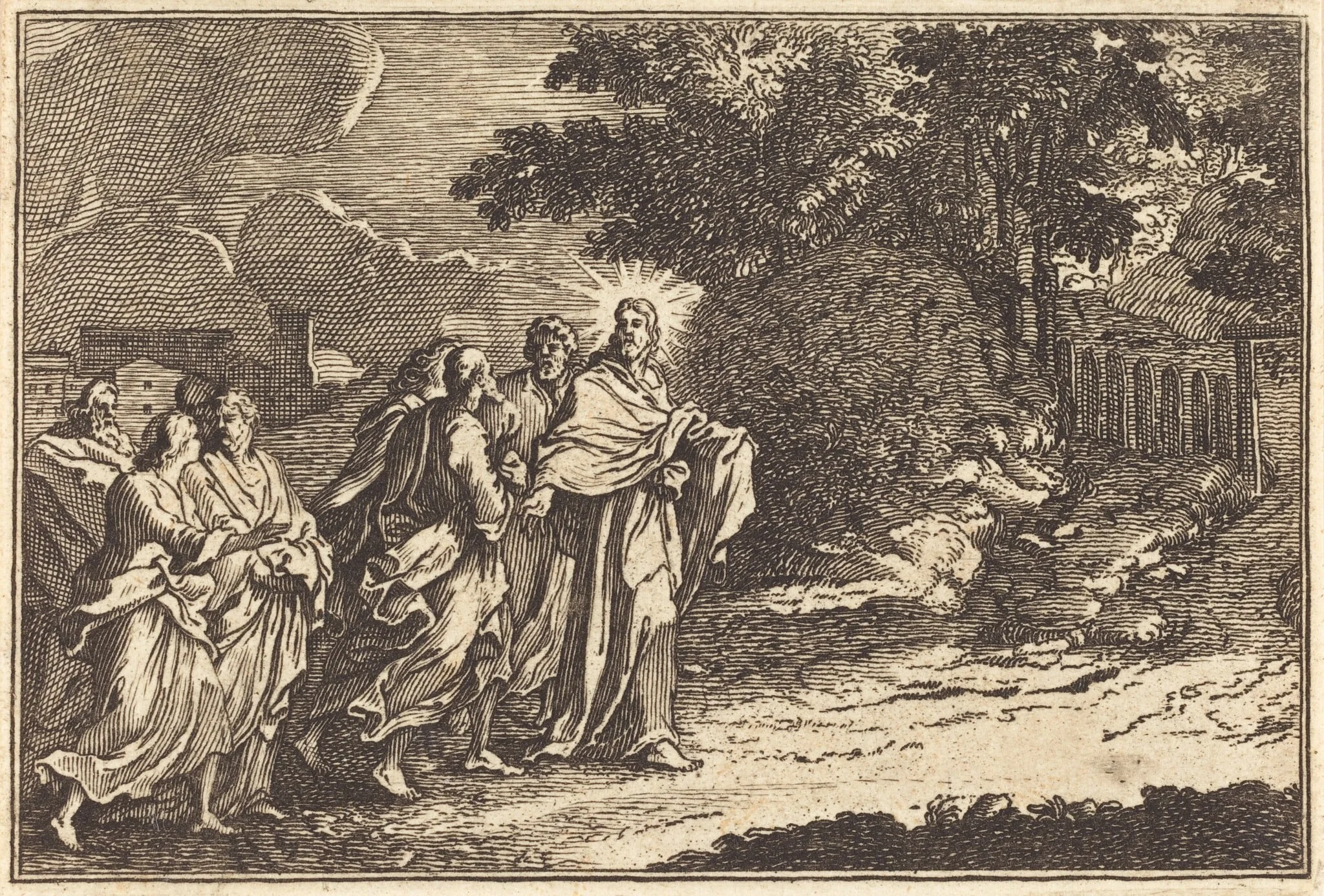 Christ Arrives on the Mount of Olives, detail