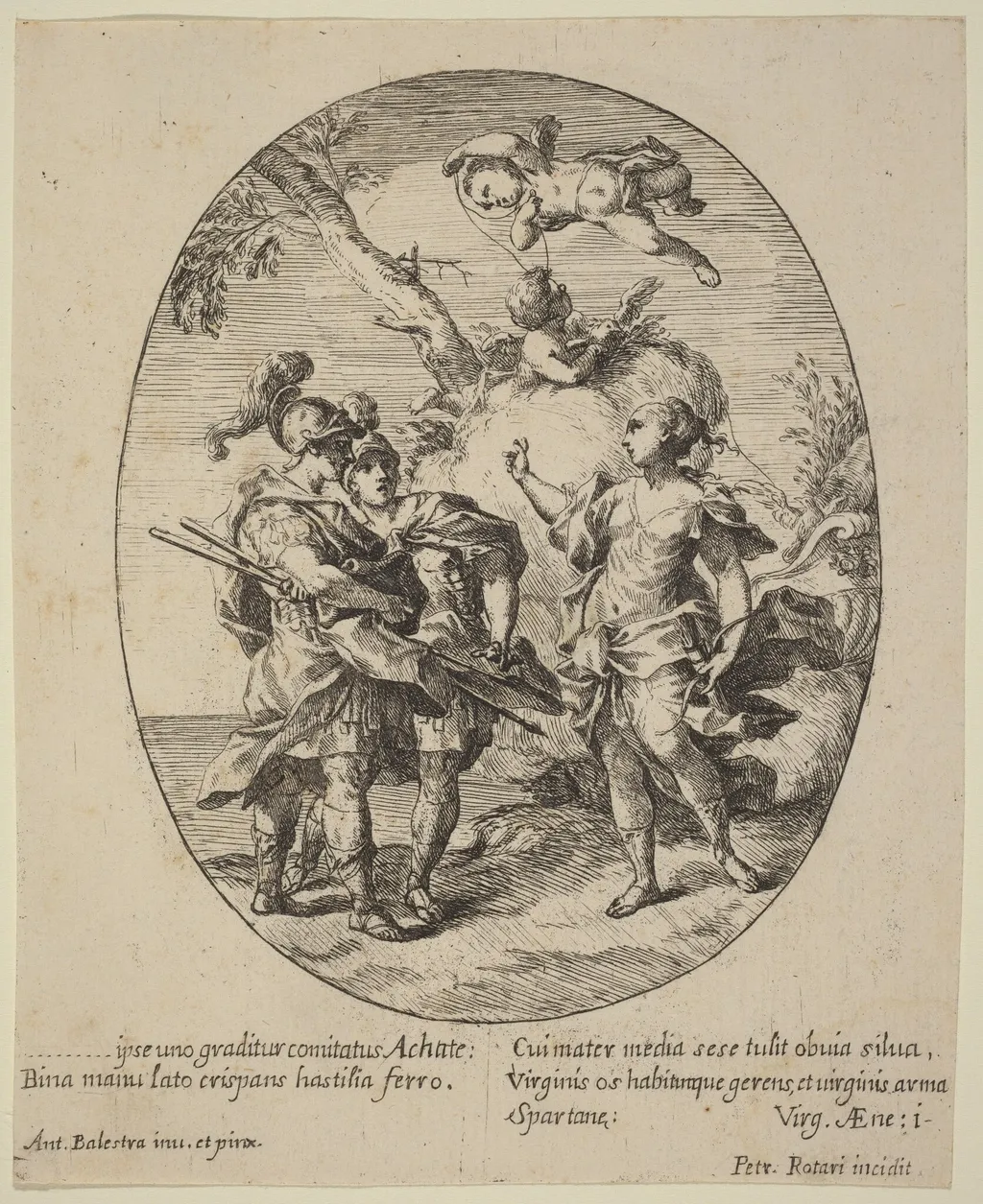 Venus Appearing to Achilles, by Pietro Rotari, ink, 1725