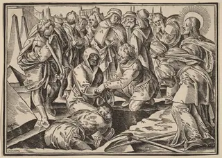 Christ Tells His Disciples of the Last Judgment, by Christoph Murer, ink, 1630