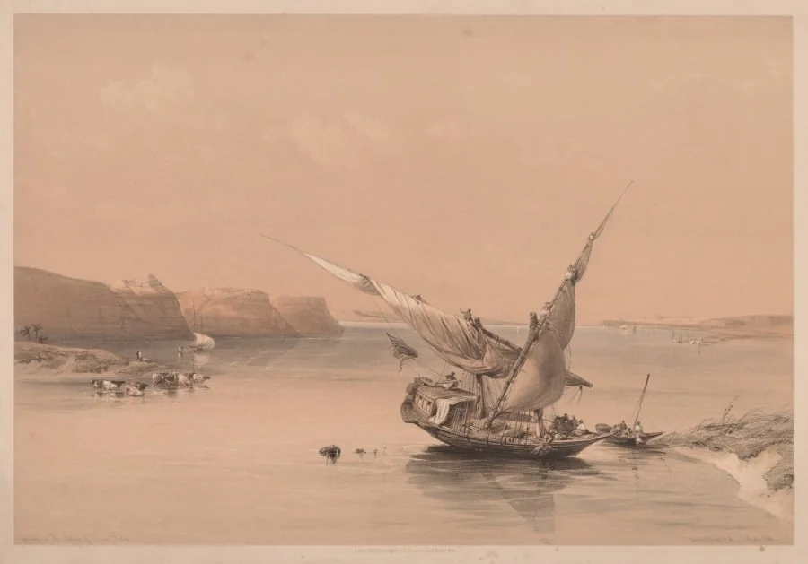 Egypt and Nubia: Volume II - No. 6, Approach to the Fortress of Ibrim, Nubia, detail