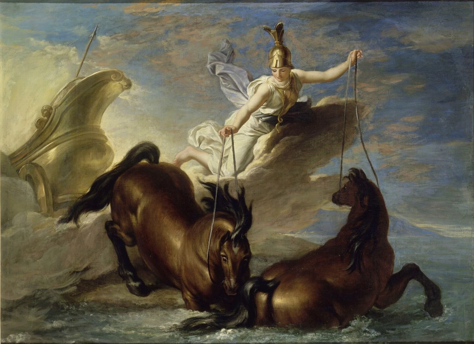 Story of Minerva - Minerva Watering her Horses into the Sea, detail