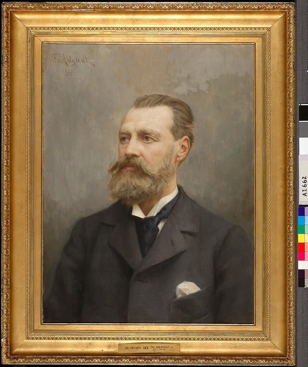 Arkkitehti Theodor Deckerin muotokuva, detail