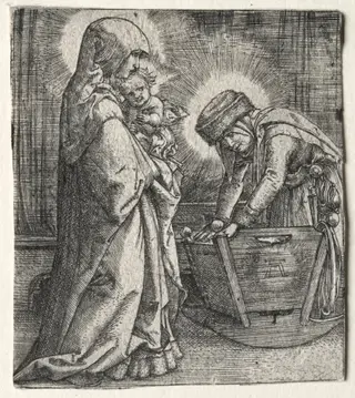 The Virgin with the Child and St. Anne at the Cradle, by Albrecht Altdorfer, 1523