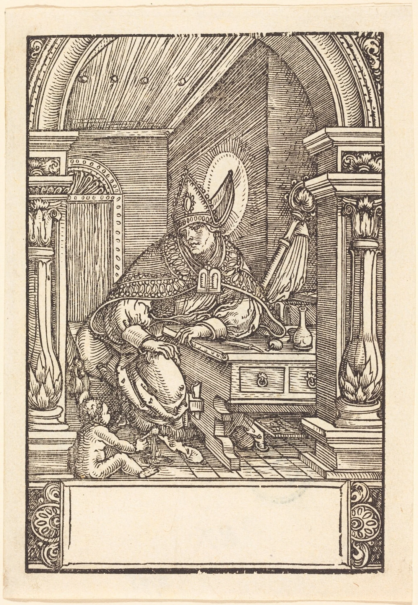 Saint Augustine, detail