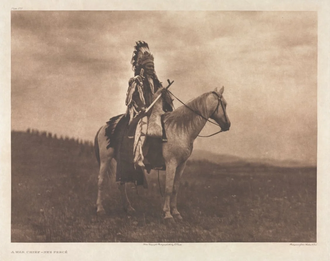 Portfolio VIII, Plate 271: A War Chief - Nez Percé, detail