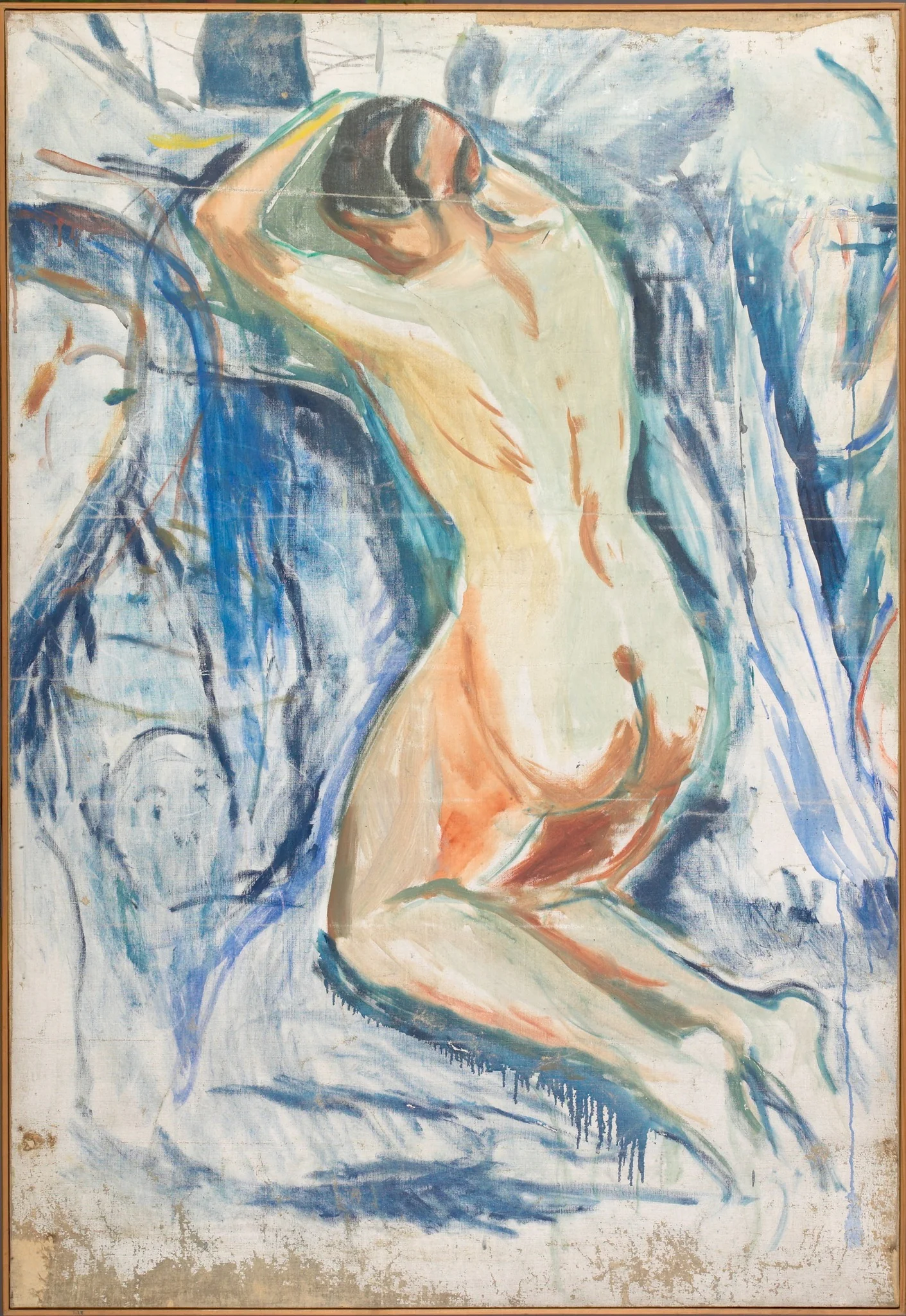 The Human Mountain: Kneeling Nude, detail