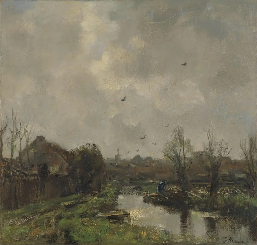 Landscape near The Hague, by Jacob Maris, oil, 1896