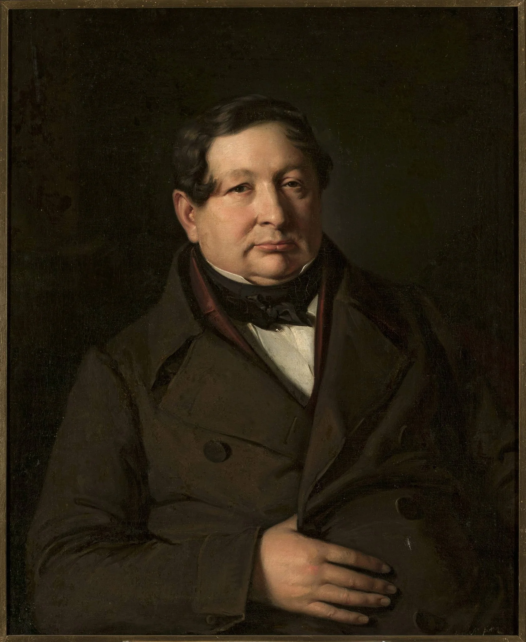 Portrait of Jakub Simmler, artist’s father, detail