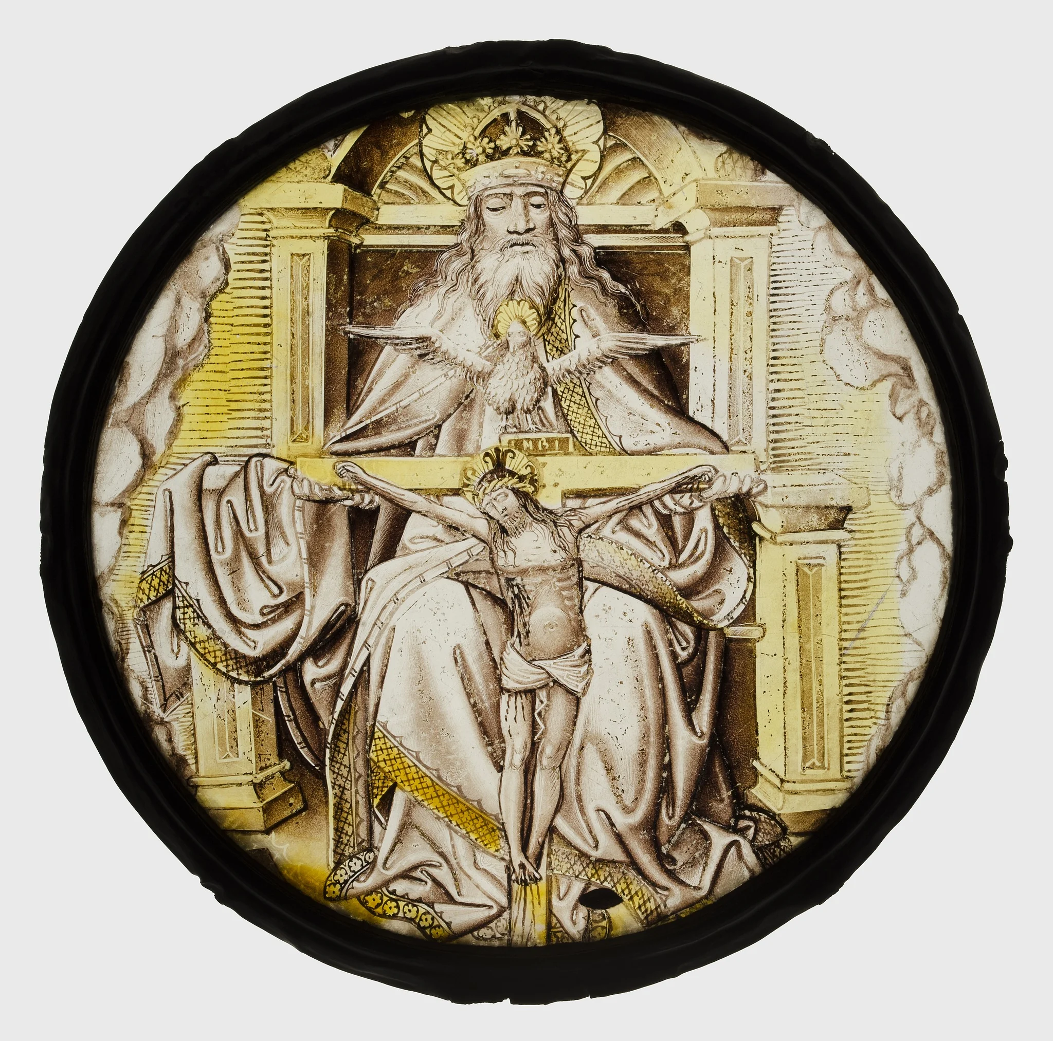 Roundel with the Holy Trinity, detail