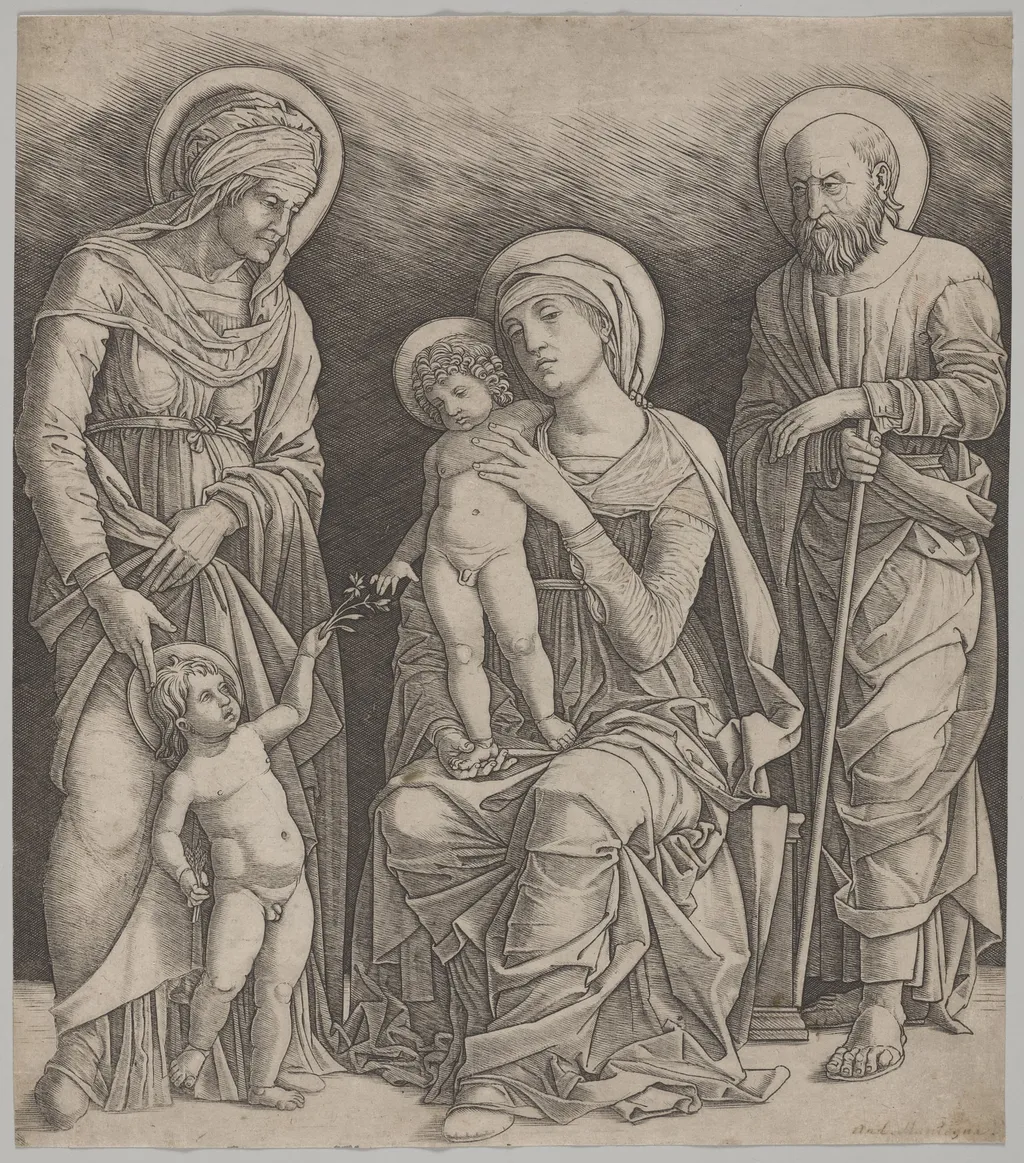 Holy Family with St. Elizabeth and the Infant St. John the Baptist, by Giovanni Antonio da Brescia, 1500