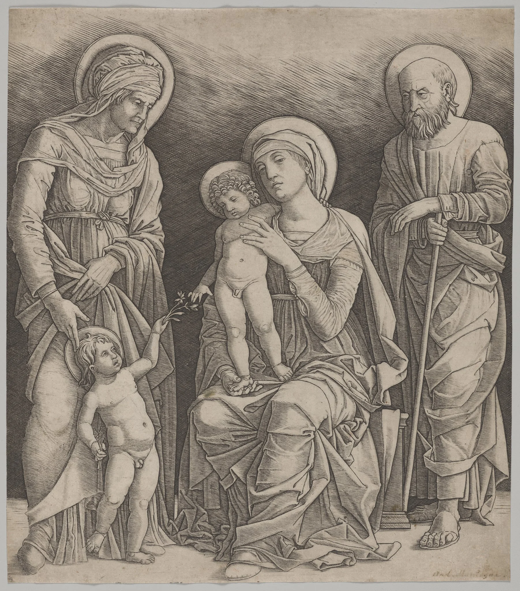 Holy Family with St. Elizabeth and the Infant St. John the Baptist, detail