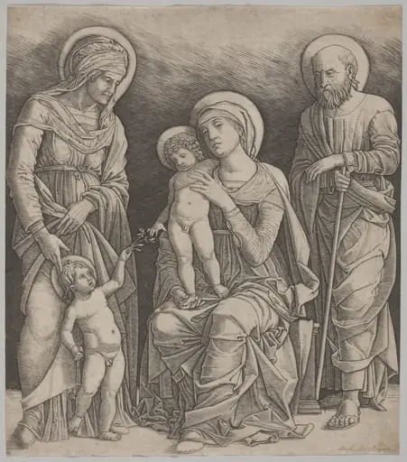 Holy Family with St. Elizabeth and the Infant St. John the Baptist, by Giovanni Antonio da Brescia, 1500