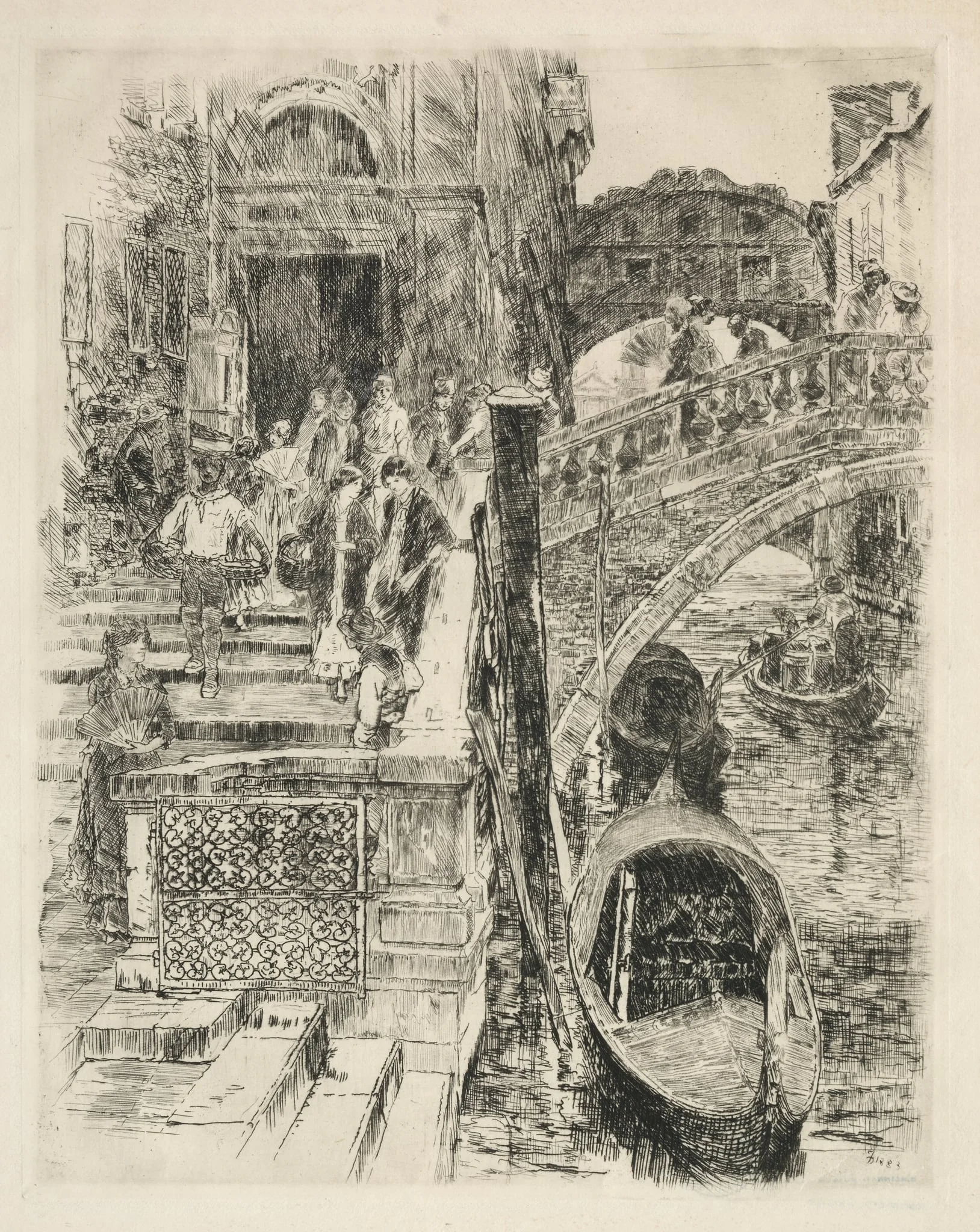 Bridge of Sighs, Venice, detail