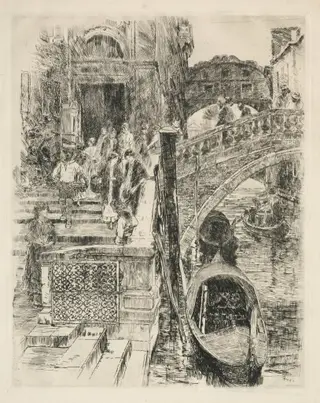 Bridge of Sighs, Venice, by Frank Duveneck, 1883
