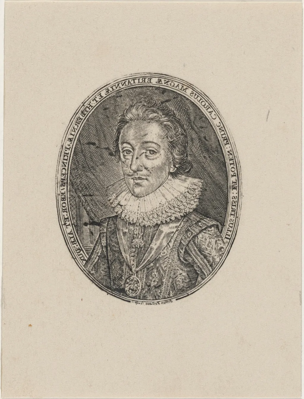 Charles I, King of England, by Simon van de Passe, ink, 1621