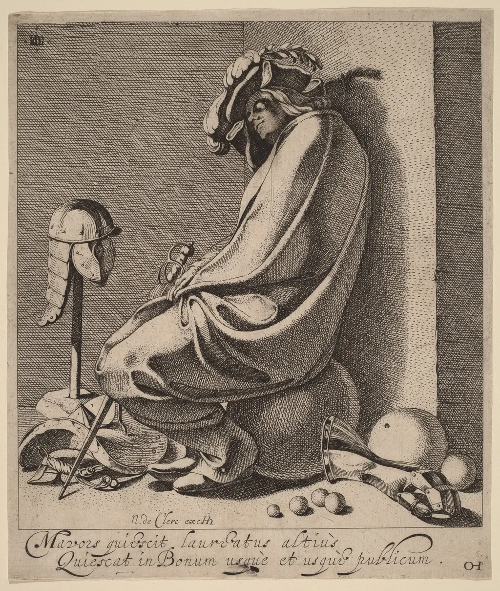 Mars Sleeping, by Jacques de Gheyn III, ink, 1618