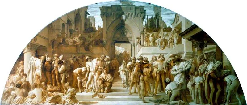 The Arts of Industry as Applied to War (cartoon for a wall painting in the Victoria and Albert Museum), detail