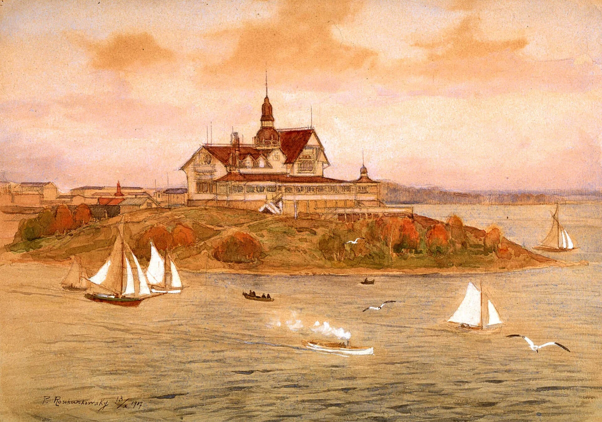 Luoto mantereelta nähtynä (Valkosaaret), detail