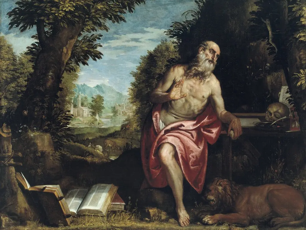 Saint Jerome in the Wilderness, by Paolo Veronese, oil
