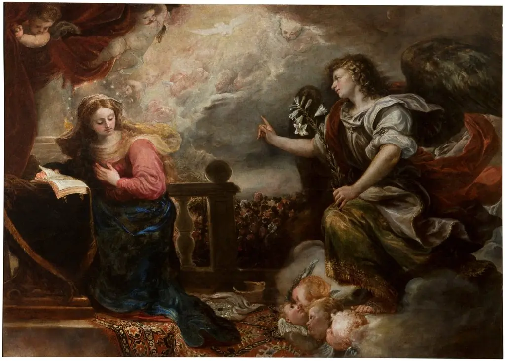 The Annunciation, by Francisco Rizi, oil, 1663