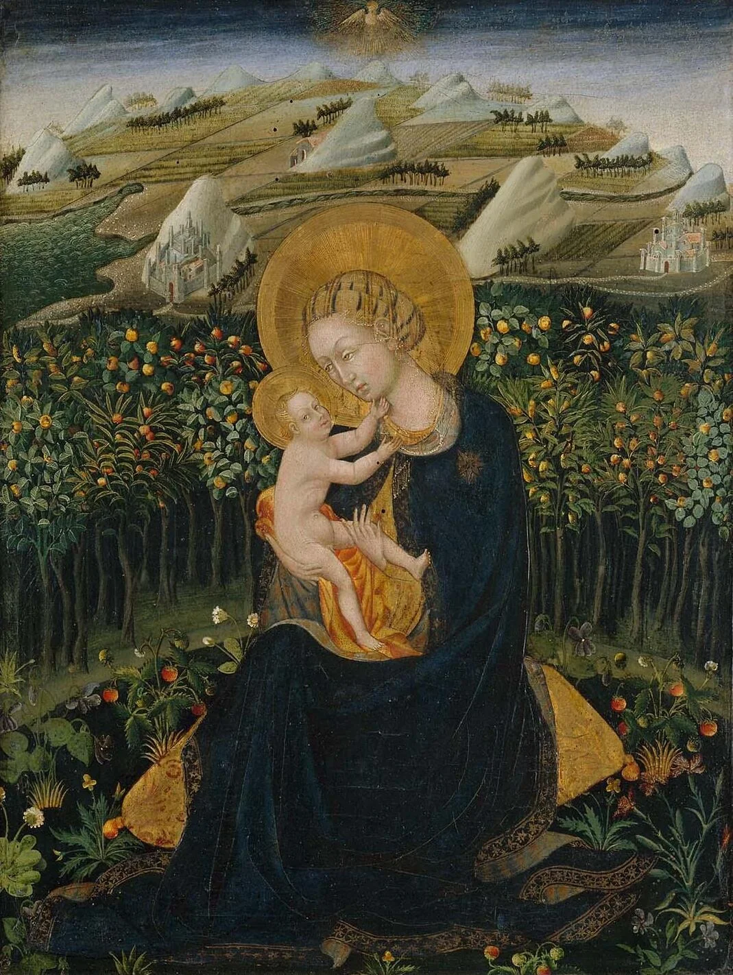 Madonna of Humility, detail