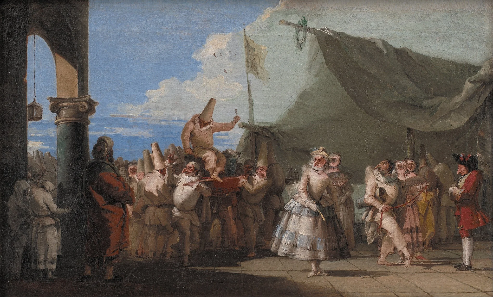 The Triumph of Pulcinella, detail