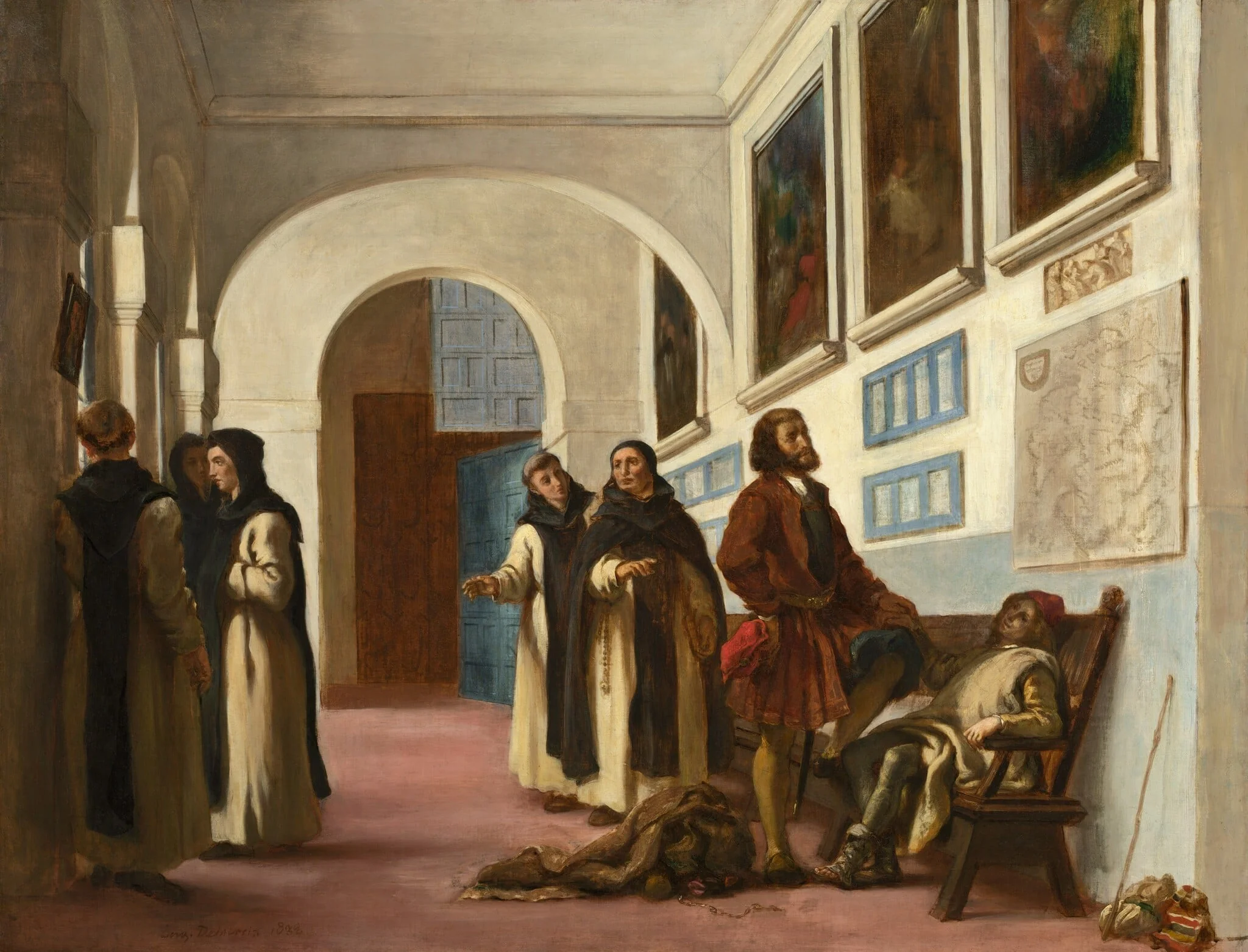 Christopher Columbus and His Son at La Rábida, detail