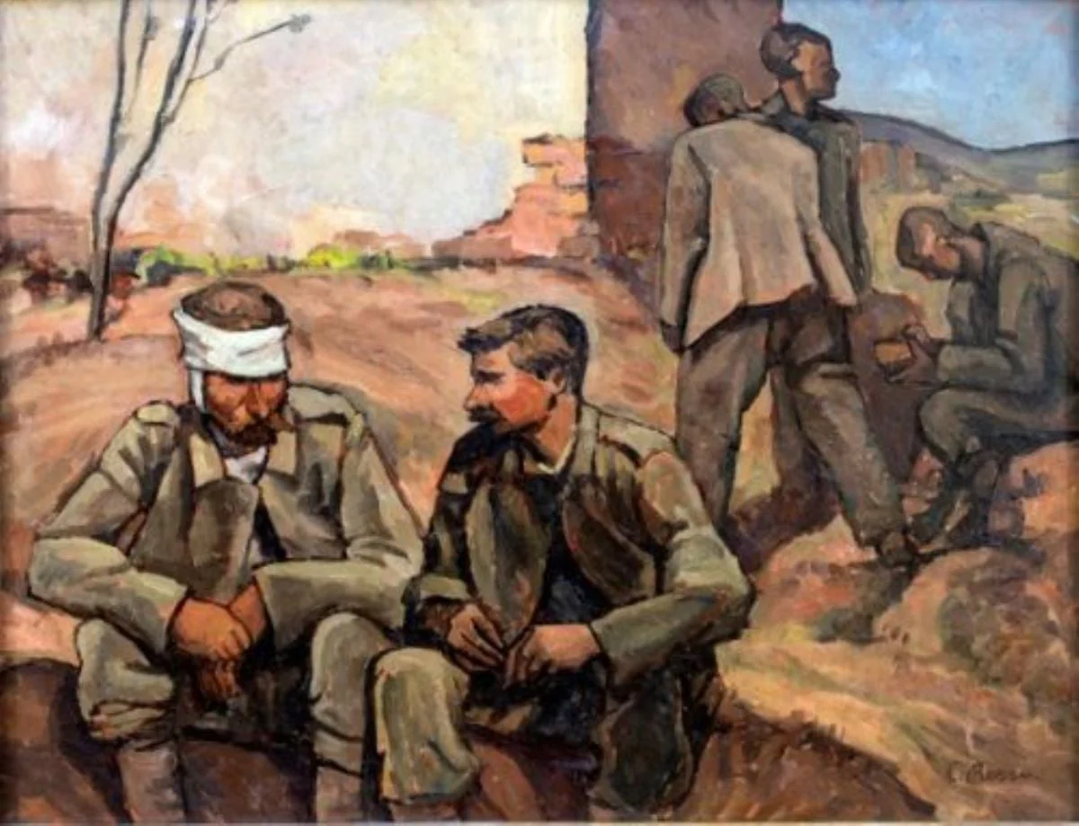 Ostași români pe front, 1917, detail