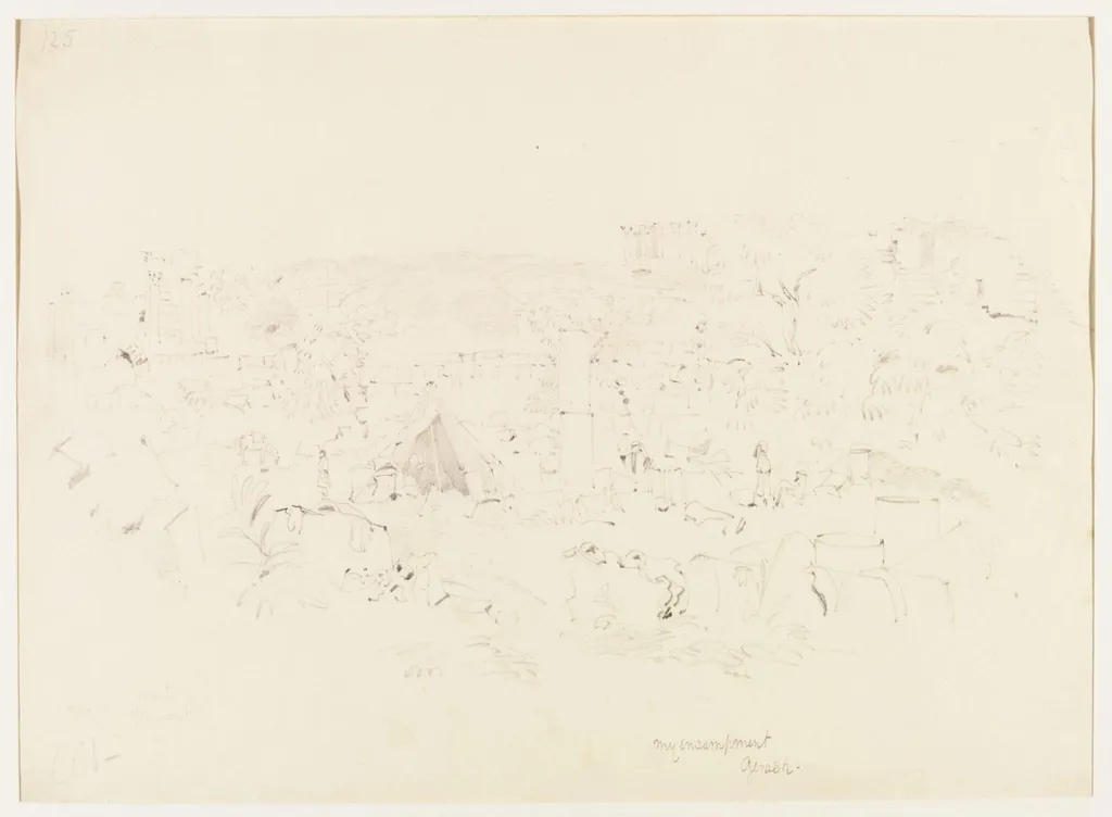 my encampment. Gerash -, by William J. Tipping, 1842