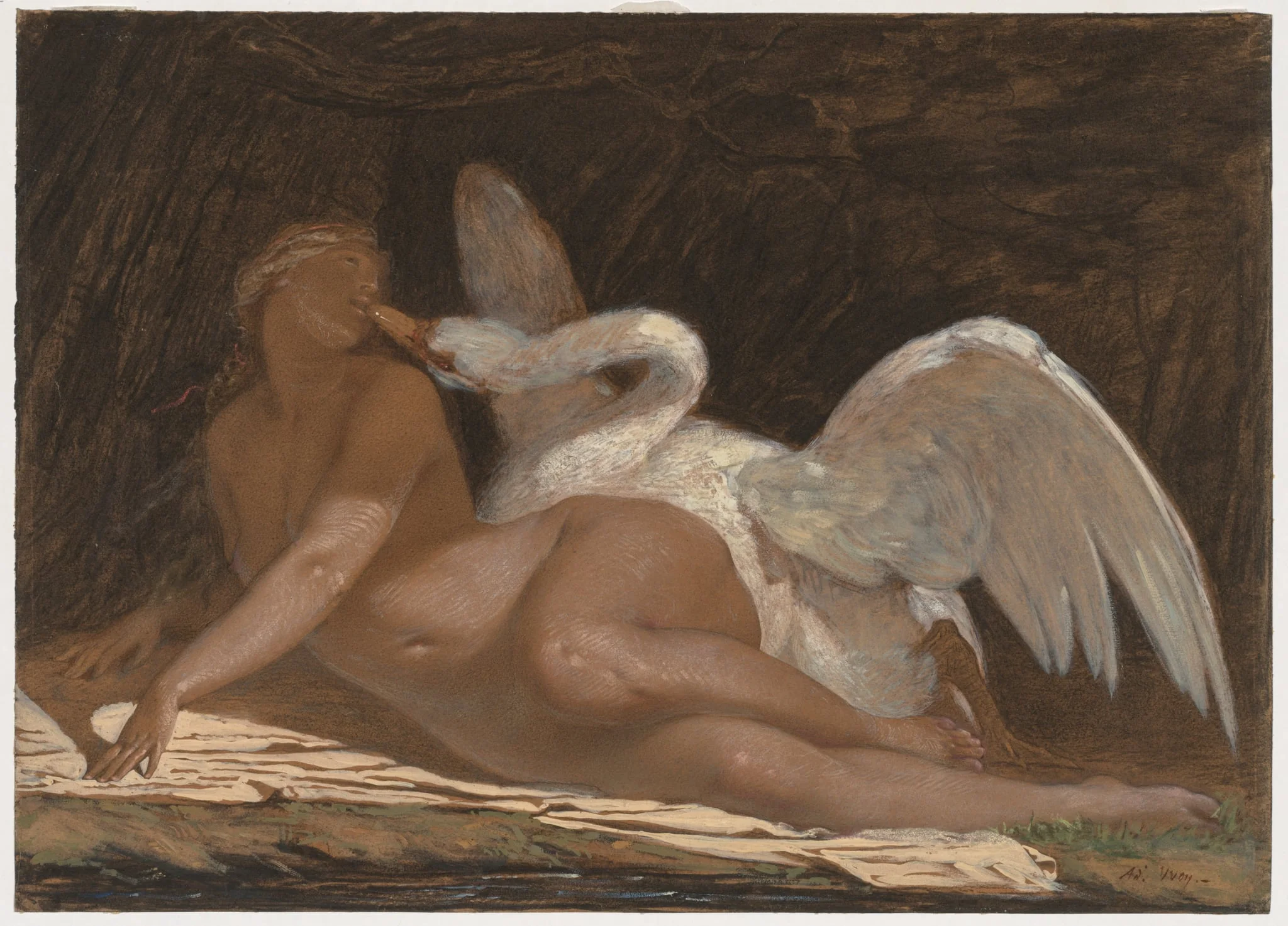 Leda and the Swan, detail
