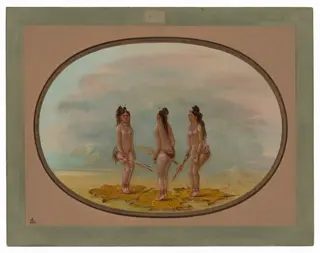 The Handsome Dance - Goo-a-give, by George Catlin, oil, 1862