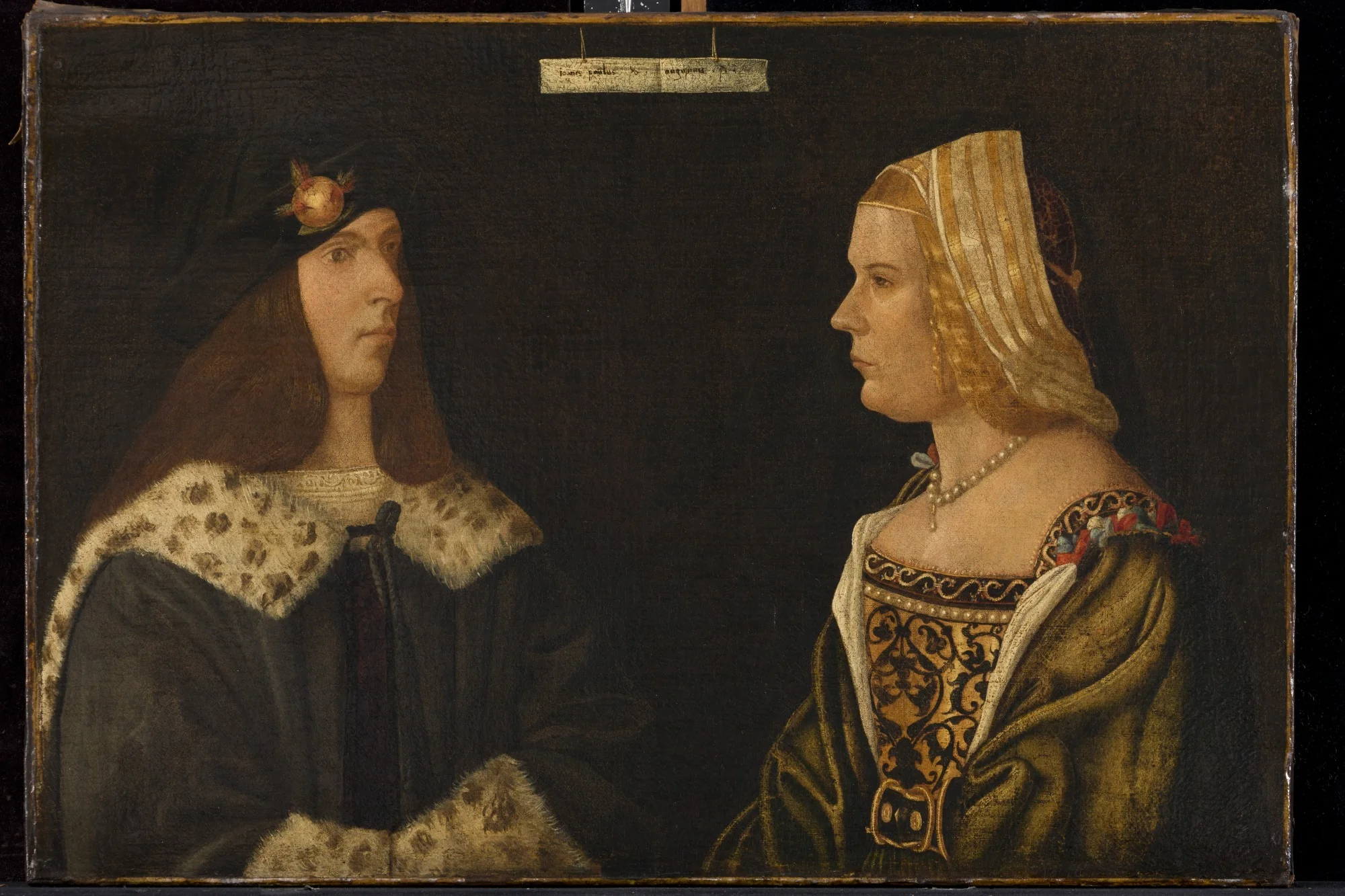 Double Portrait of a Young Man and Young Woman, detail