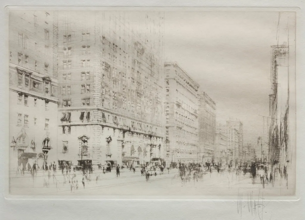Park Avenue, New York, by William Walcot, 1923