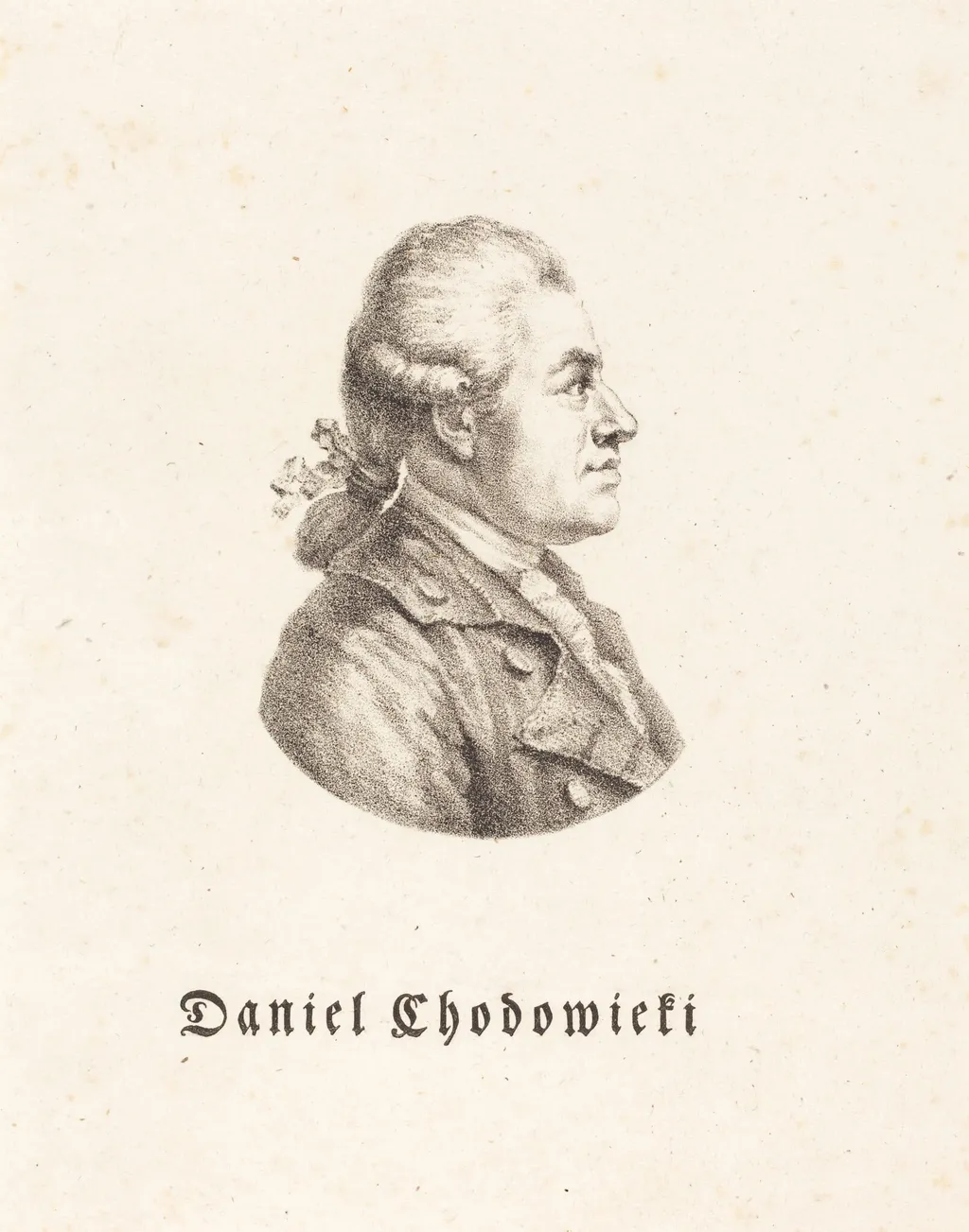 Daniel Chodowiecki, by Maximilian Franck, ink, 1815
