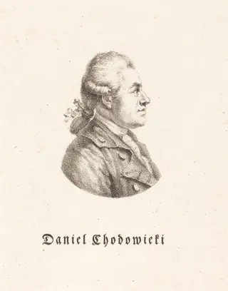 Daniel Chodowiecki, by Maximilian Franck, ink, 1815