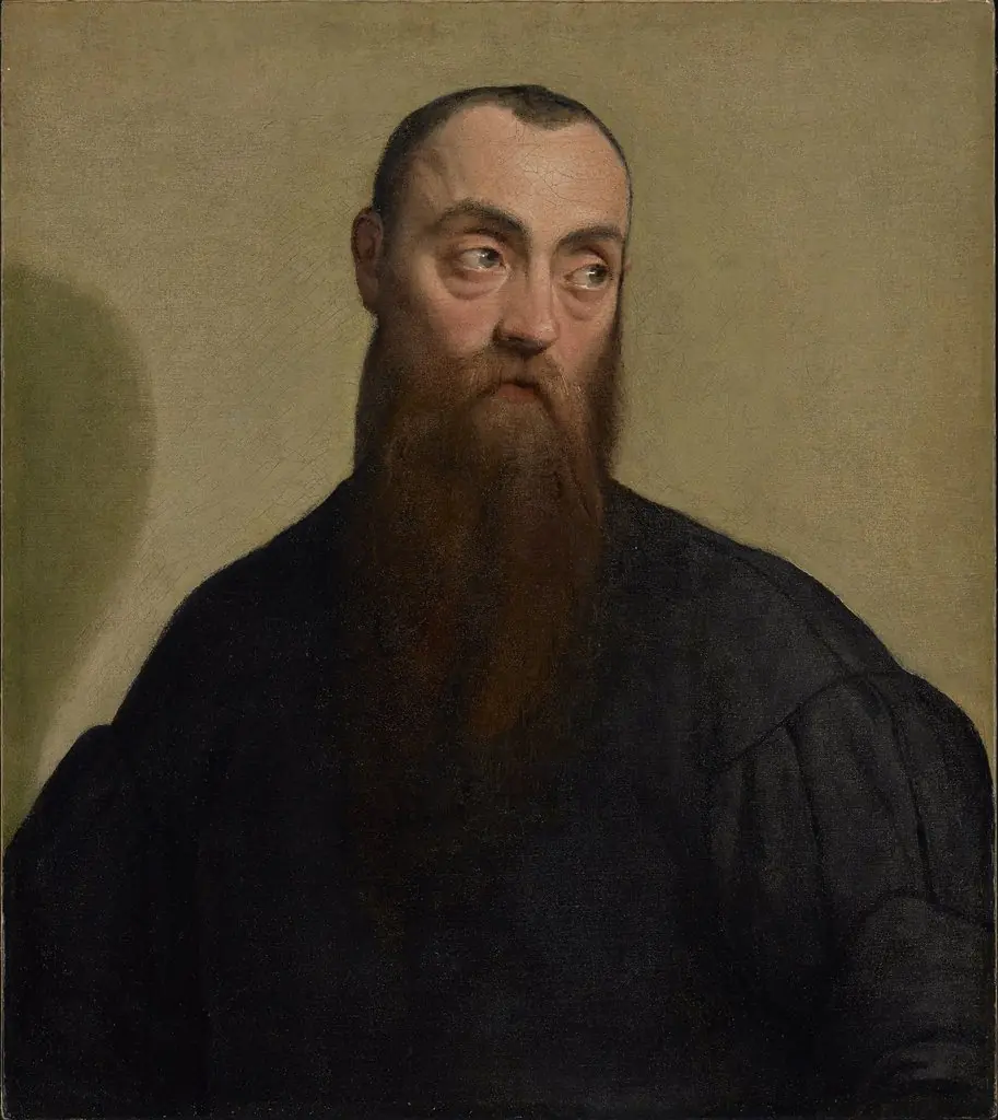 Portrait of a Bearded Man, by Jacopo Bassano, oil, 1550