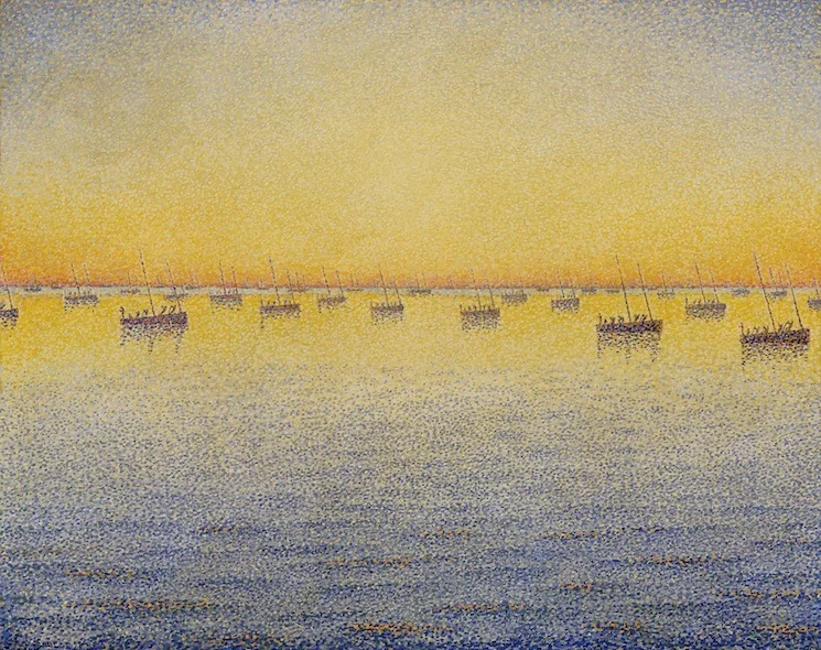 Setting Sun, Sardine Fishing, Concarneau, detail