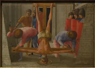 The Crucifixion of Saint Peter, by Masaccio, tempera