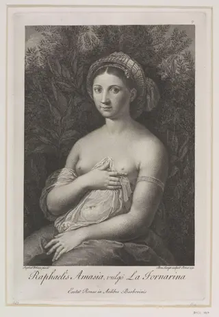 La Fornarina, by Dominico Cunego, 1750