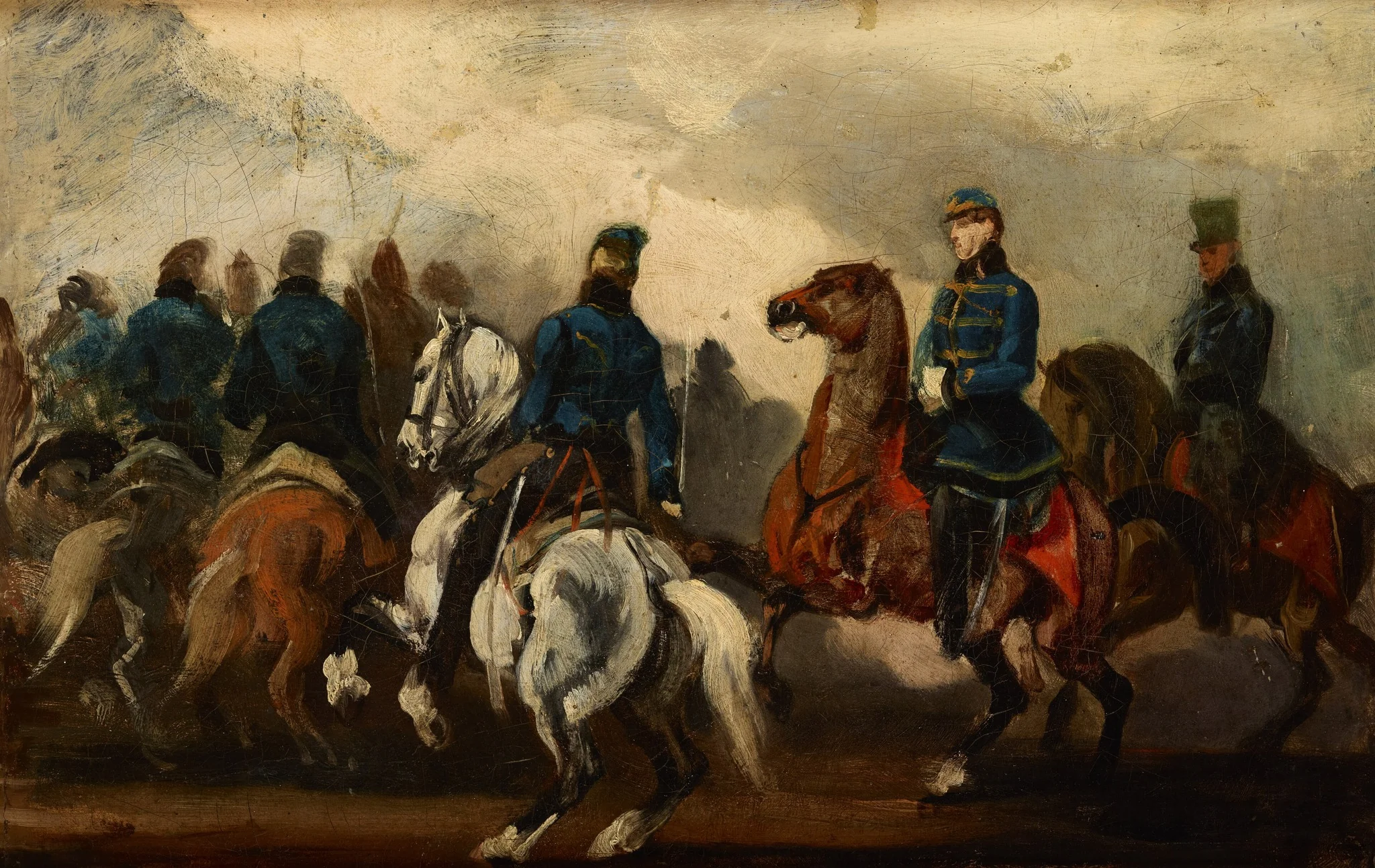 Detachment of Austrian Hussars, detail