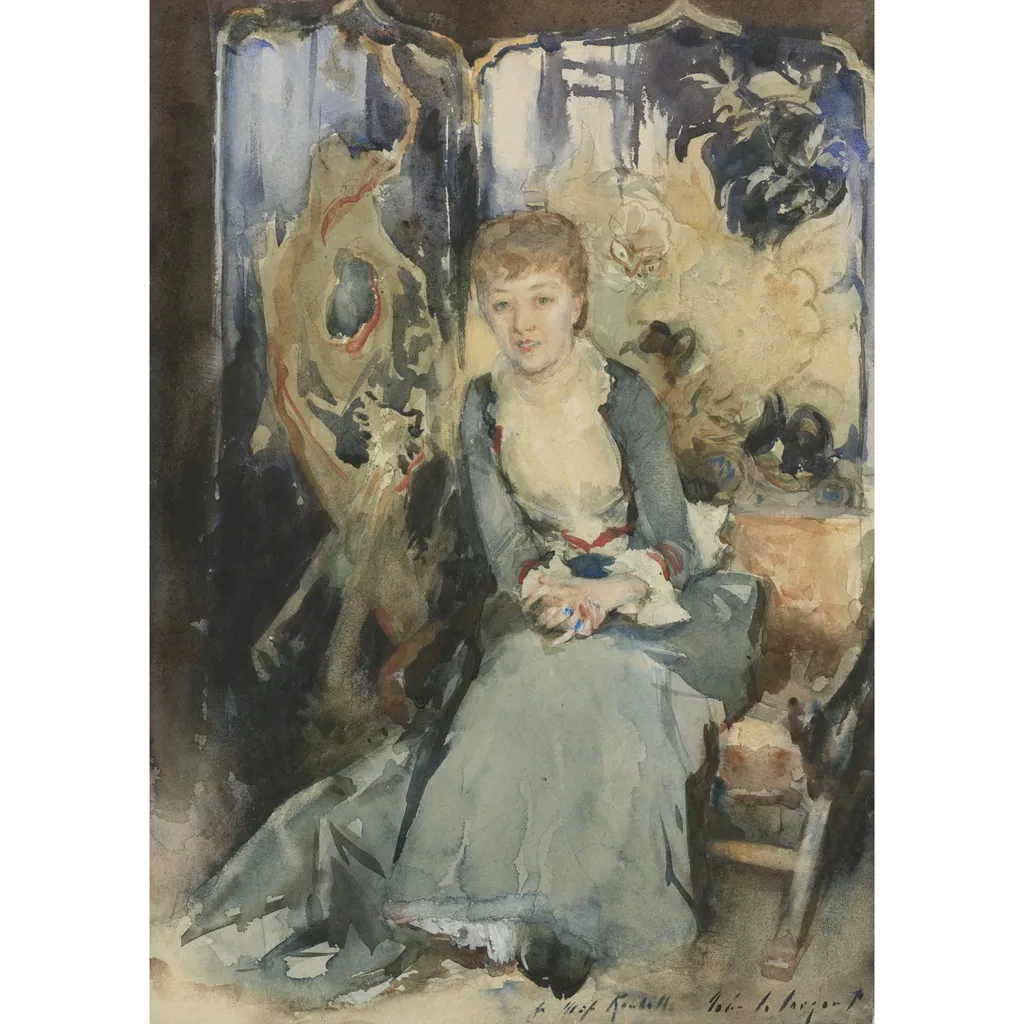 Henrietta Reubell, by John Singer Sargent, graphite, 1892
