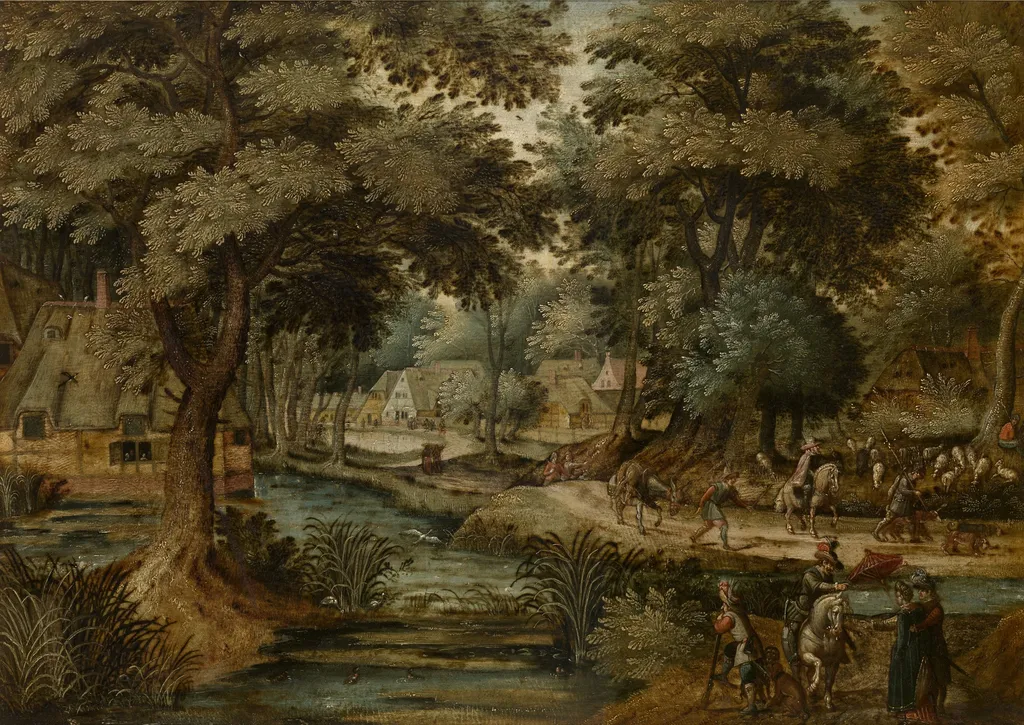 Landscape, by Mattheus Molanus, oil, 1628