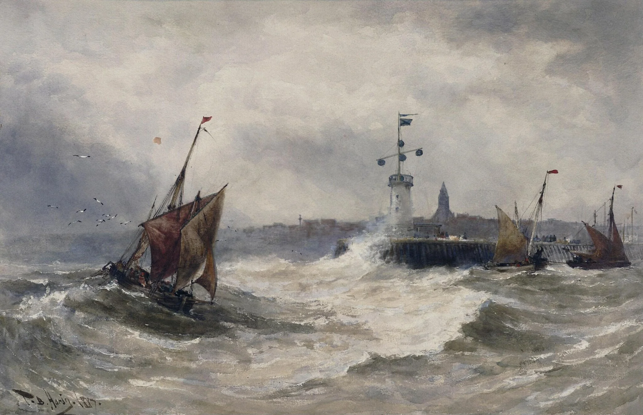 Boulogne Harbour, detail