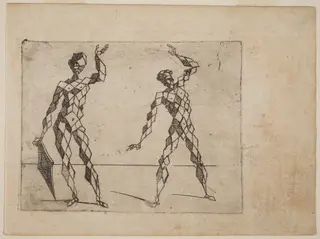 From "Bizzarie di varie Figure", by Giovanni Battista Bracelli, ink, 1624