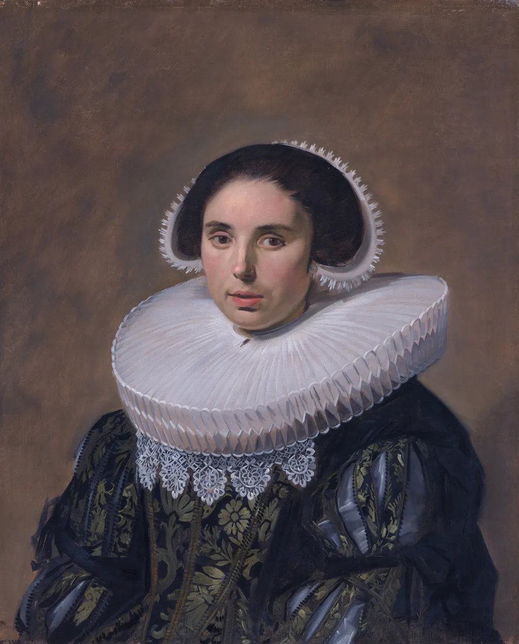Portrait of Sara Wolphaerts van Diemen, by Frans Hals, oil, 1634