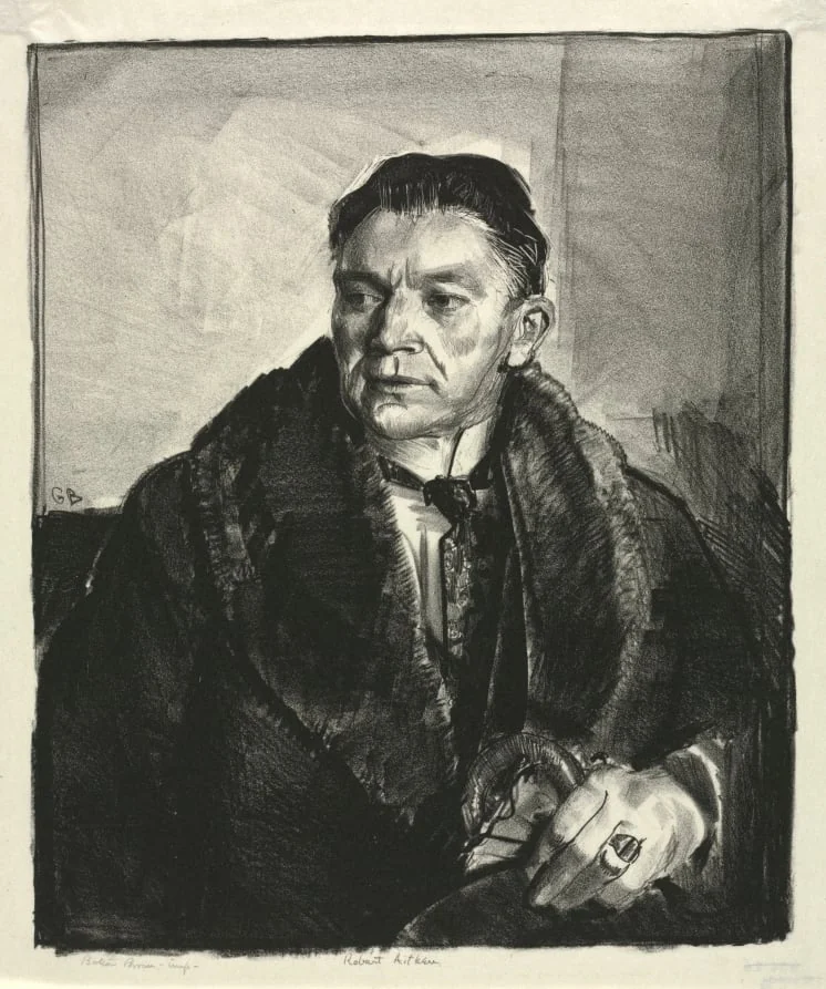 Portrait of Robert Aitken, Second Stone, detail
